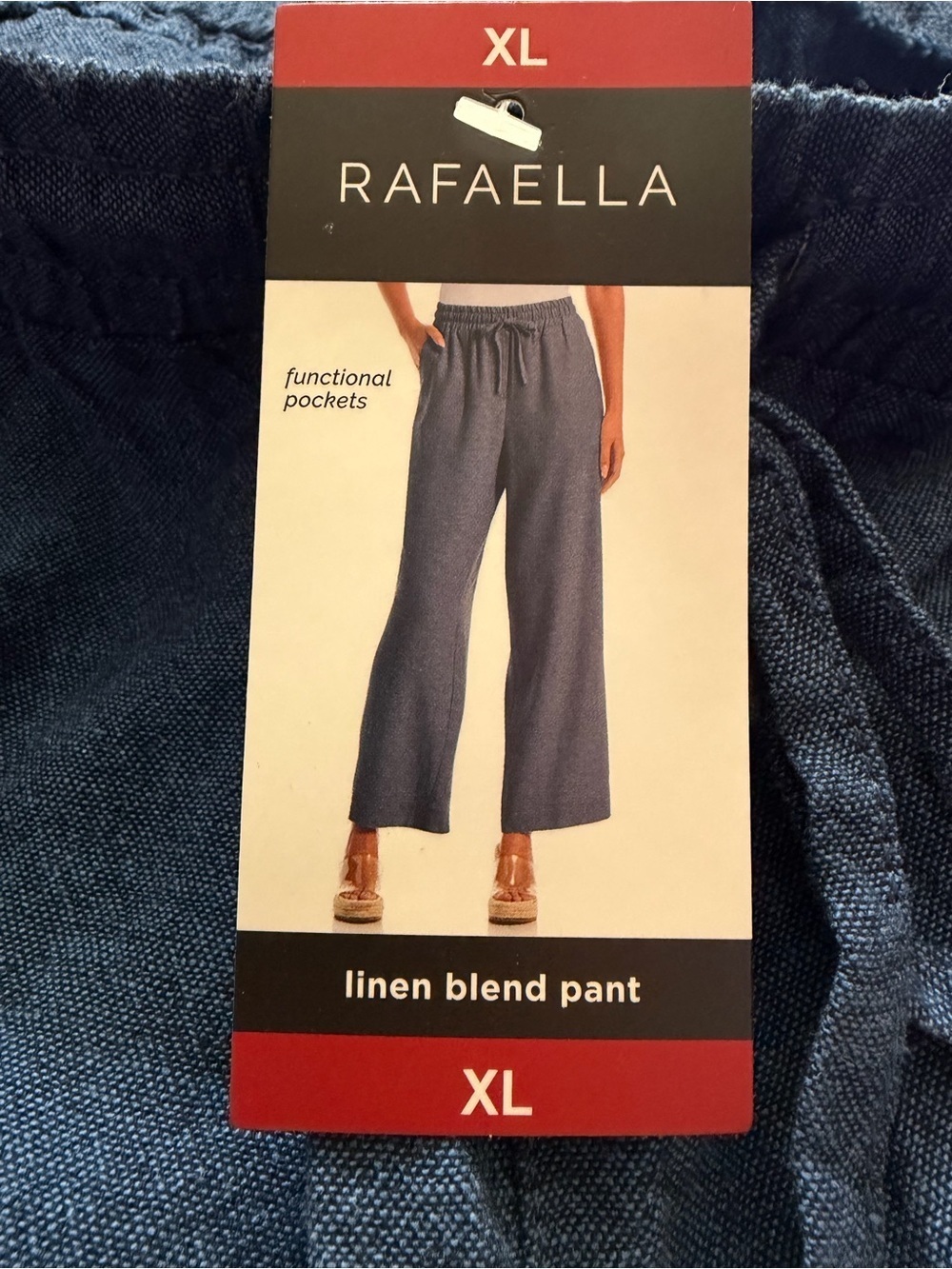 Rafaella Wide Leg Linen Blend Pants - Picture 10 of 12